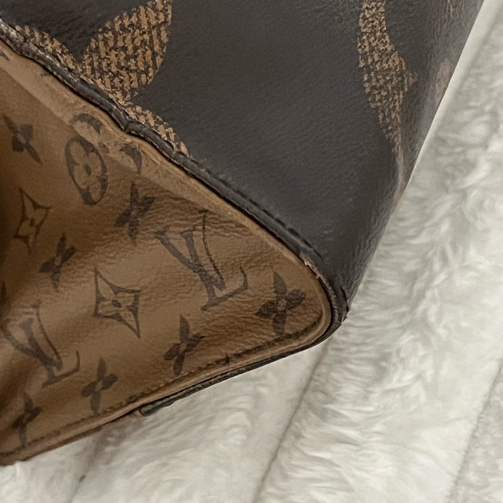 Louis Vuitton large Dark Brown Monogram Tote - Picture 7 of 16